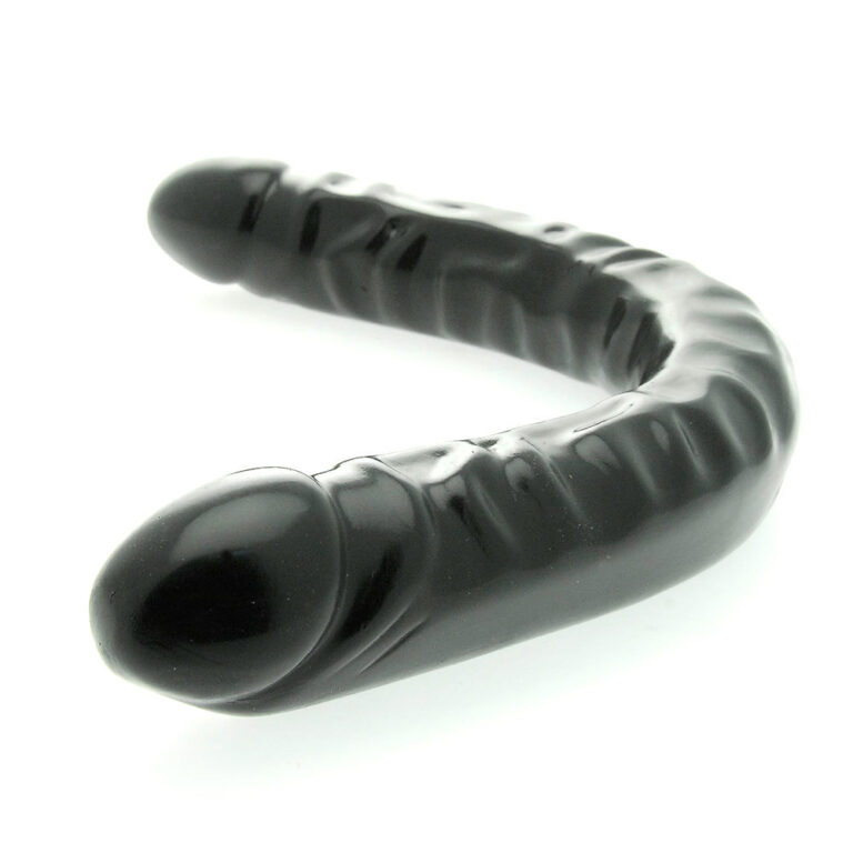 BLACK DOUBLE DONG - 45 cm lång *-2