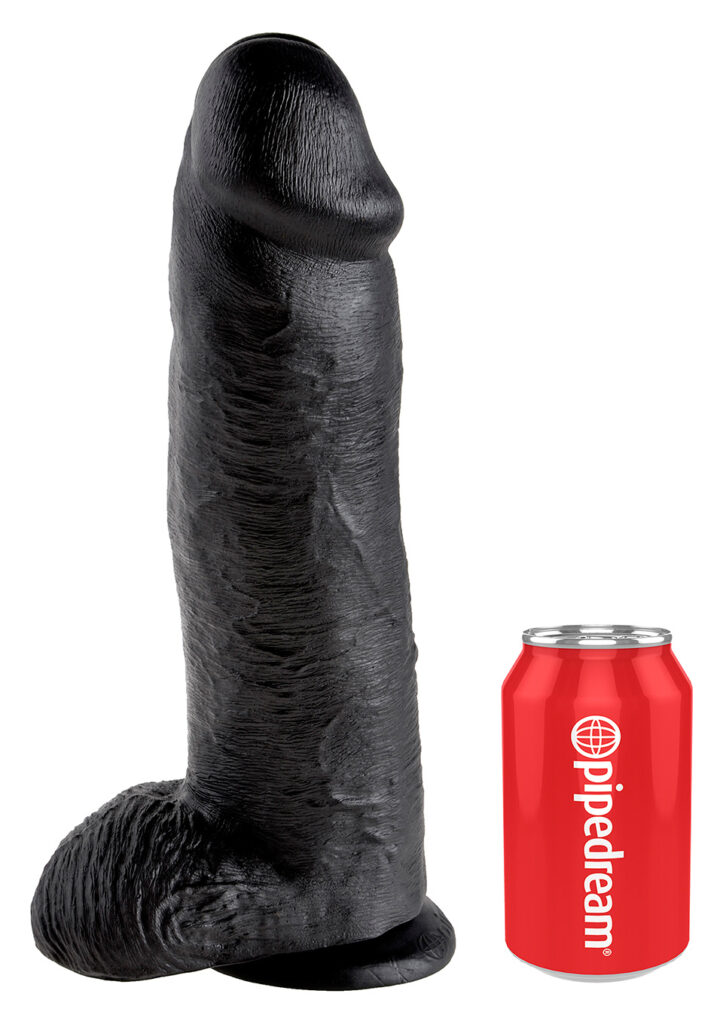 KING COCK 12 INCH W/ BALLS BLACK-1