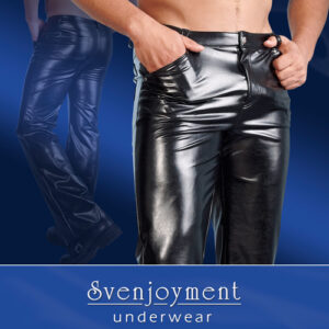 Imitation Leather Pants Men - XL / Black-1