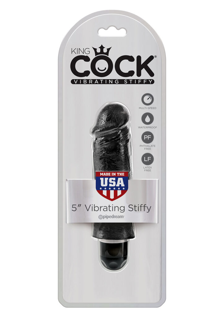 KING COCK 5'' VIBR STIFFY BLACK-2