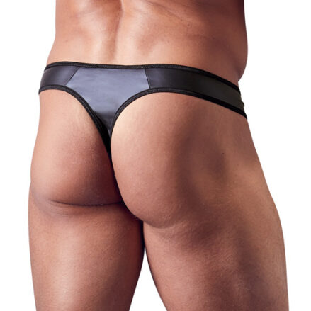 Men's G-string With Rhinestone Zip - XXL / Black-2