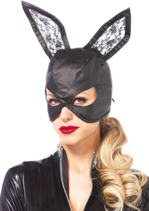 FAUX LEATHER BUNNY MASK-1