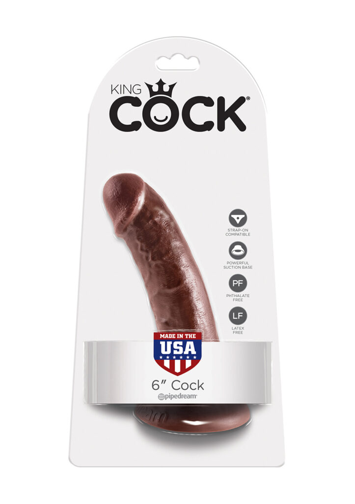 KING COCK 6 INCH BROWN DILDO-4