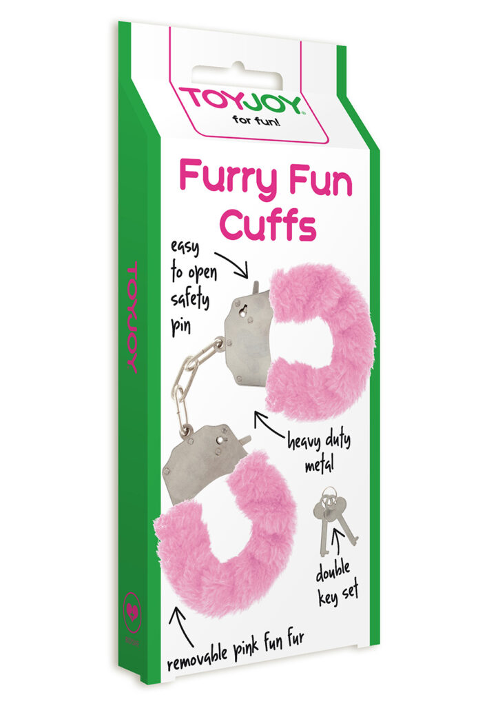 FURRY FUN CUFFS PINK PLUSH-3