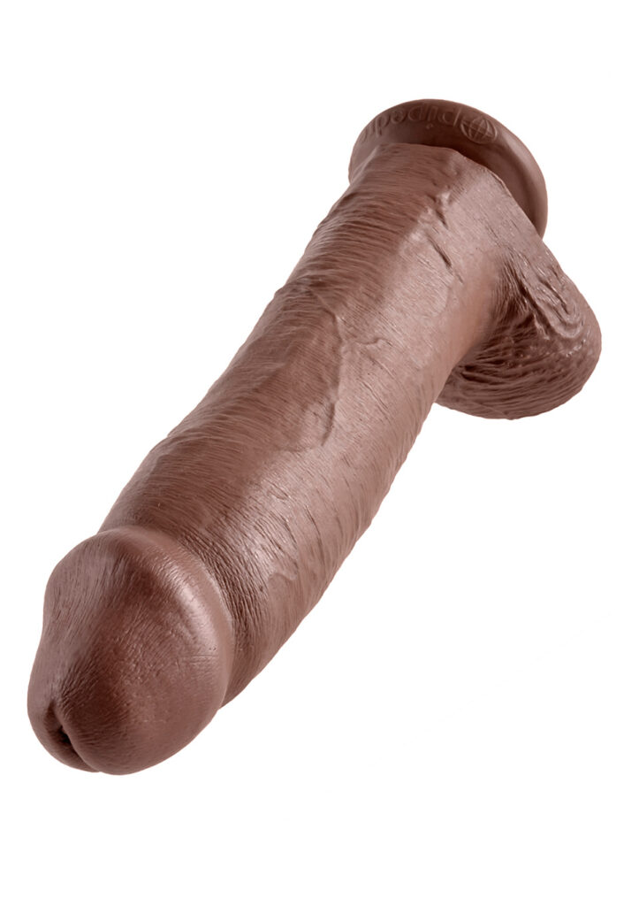 KING COCK 12 INCH W/ BALLS BROWN-2