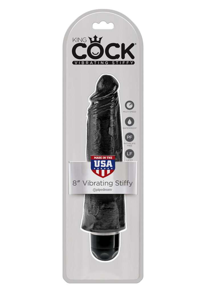 KING COCK 8'' VIBR STIFFY BLACK-2