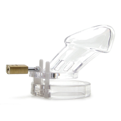 CB-6000 Chastity Cage - Clear - 37 mm-4