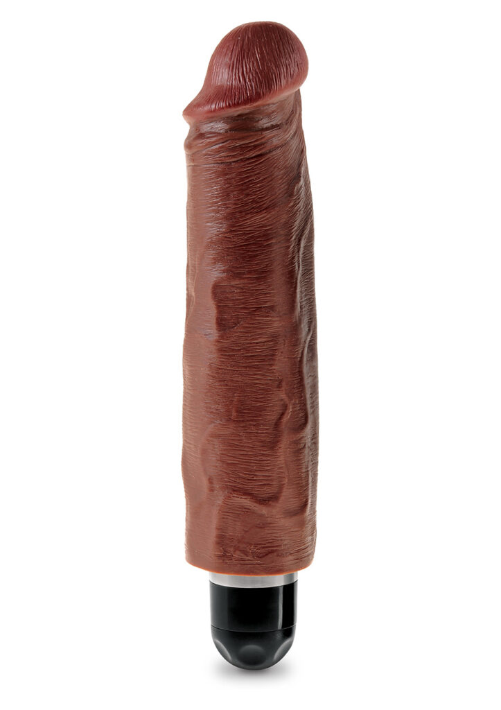 KING COCK 7'' VIBR STIFFY BROWN-1