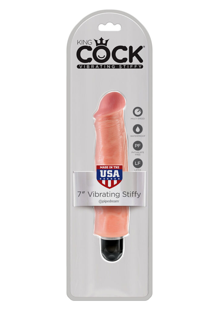 KING COCK 7'' VIBR STIFFY FLESH-2