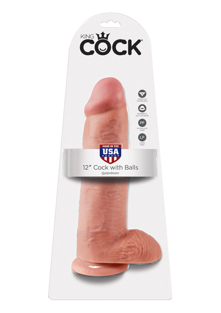 KING COCK 12 INCH W/ BALLS FLESH - 30,5 cm stor-2