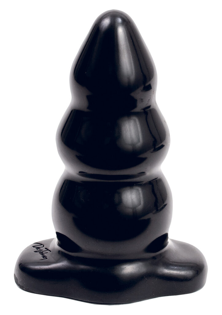 TRIPPLE RIPPLE BUTT PLUG BLACK L-1