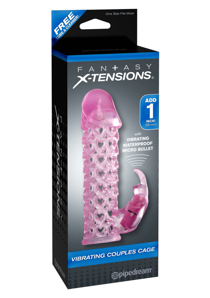 FANTASY X-TENSIONS VIBRATING COUPLES CAGE PINK-1