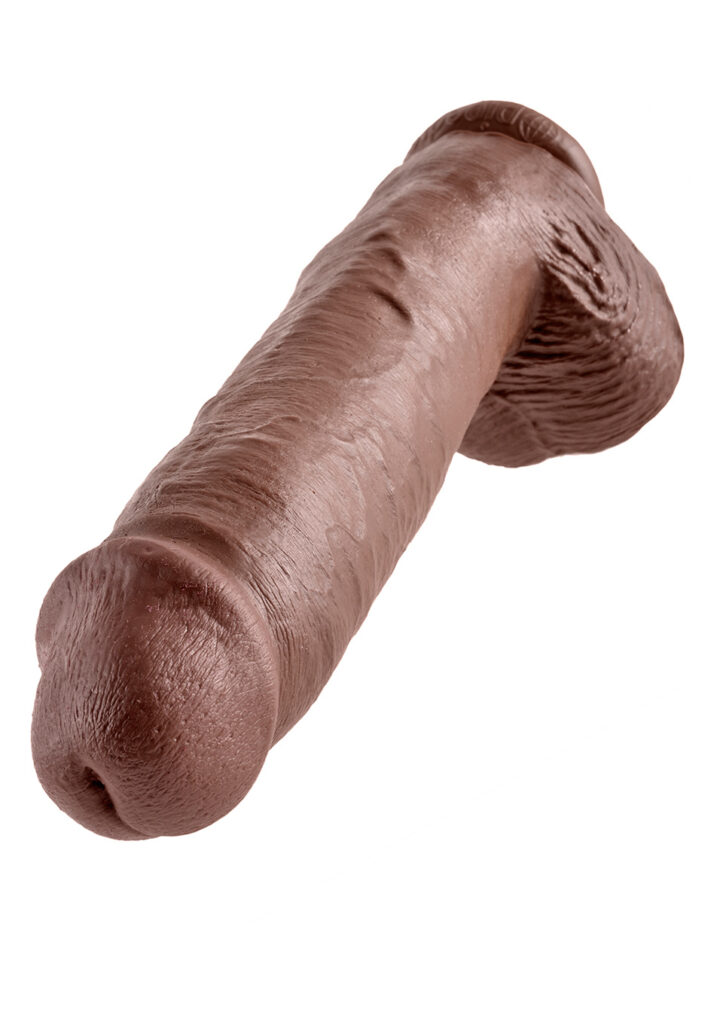 KING COCK 11 INCH W/ BALLS BROWN-2