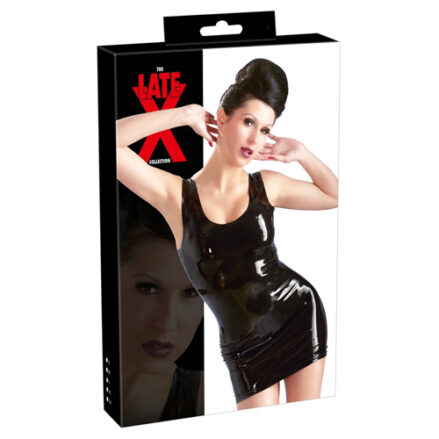 Latex Mini Dress - Large / Black-2