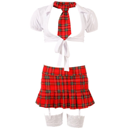 Schoolgirl Set - Large / Red-3