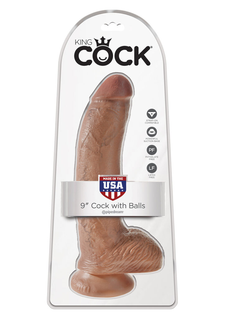 KING COCK 9'' COCK WITH BALLS TAN-2