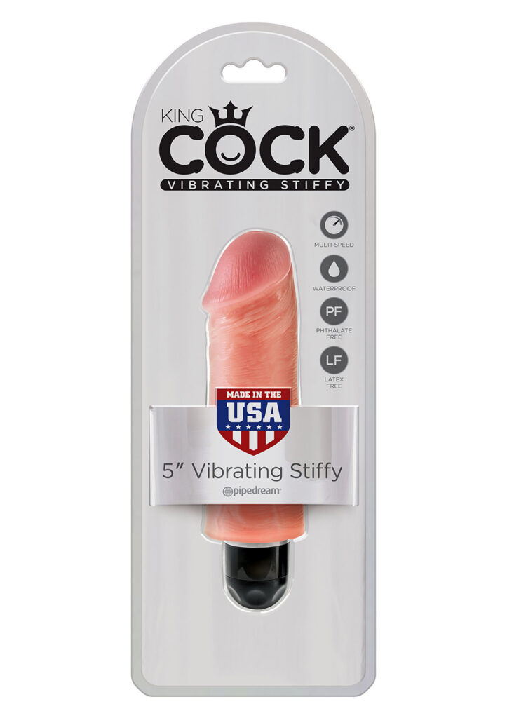 King Cock 5 Inch Vibr Stiffy Flesh-2