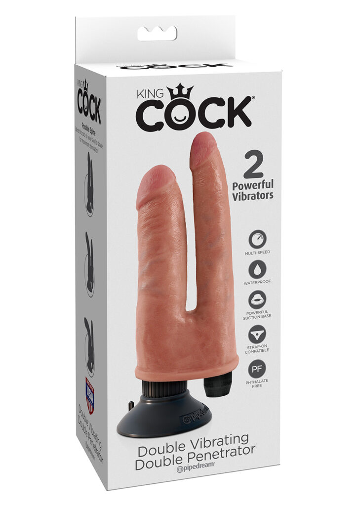 VIBRATING DOUBLE PENETRATOR FLESH-2