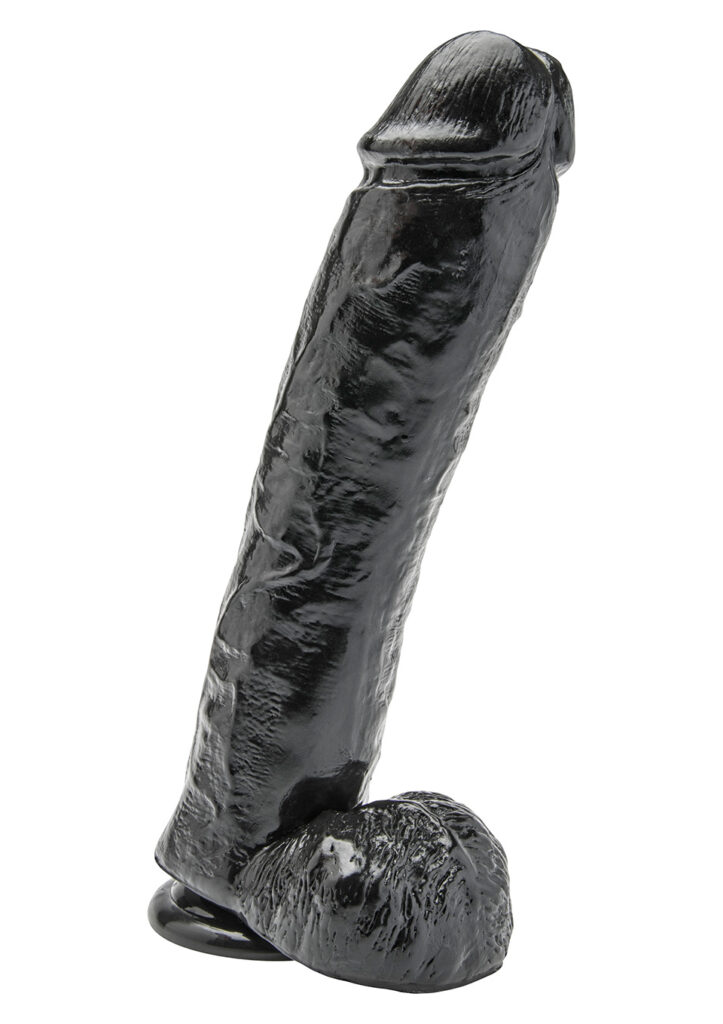 COCK 11 INCH W/ BALLS BLACK-1