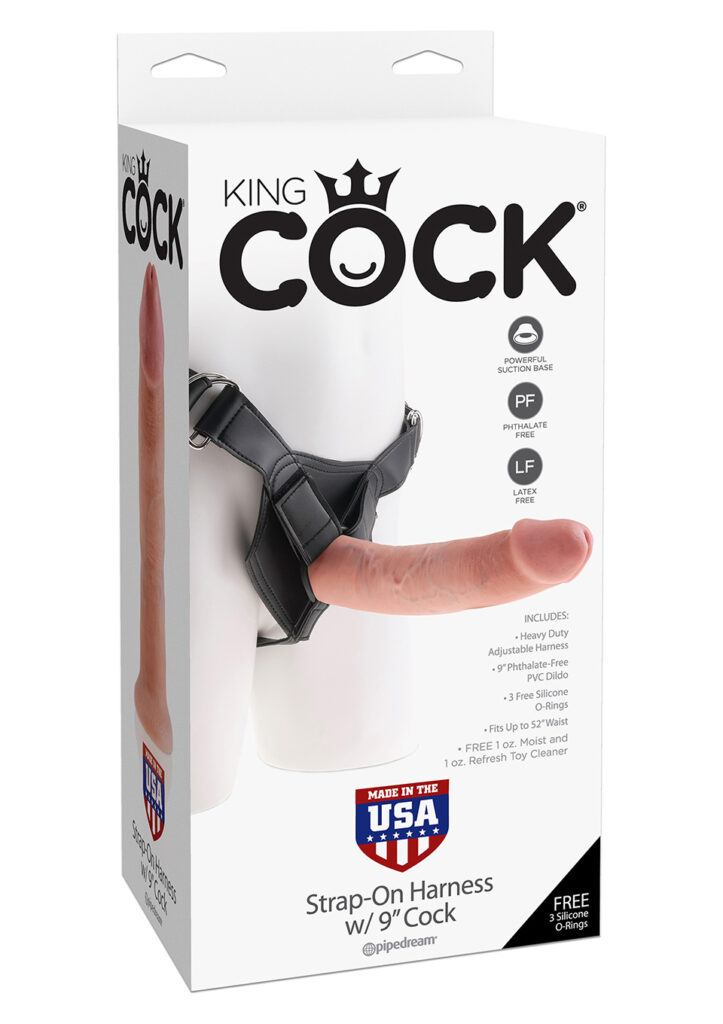 KING COCK STRAP-ON HARNESS W/9" COCK FL-1