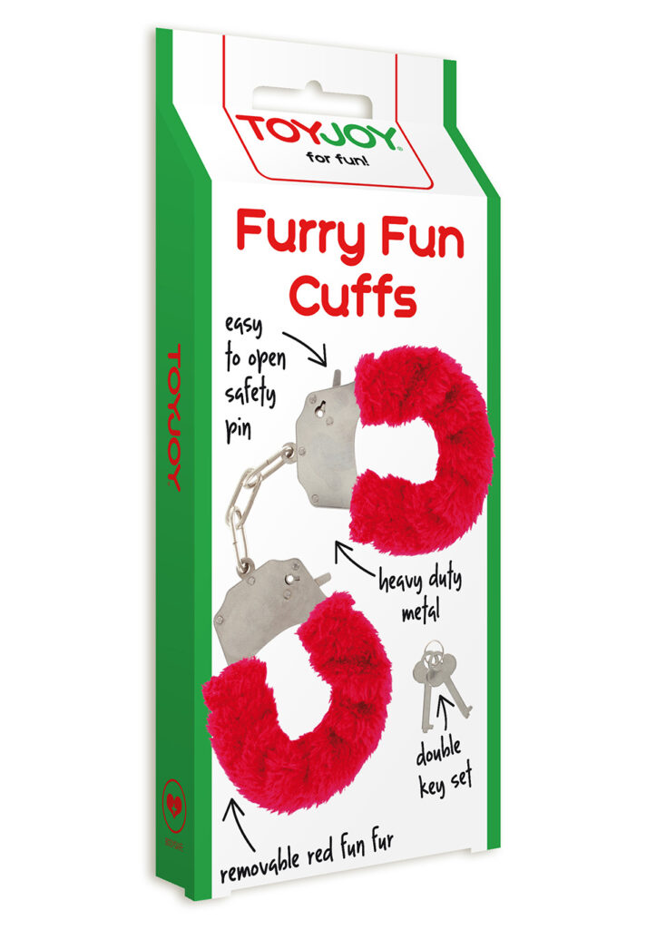 FURRY FUN CUFFS RED PLUSH-2