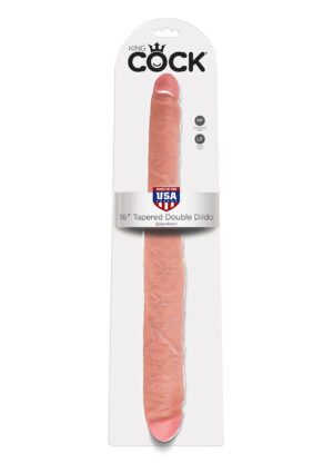 KING COCK 16 INCH TAPERED DOUBLE FLES - Dubbel Dildo-1