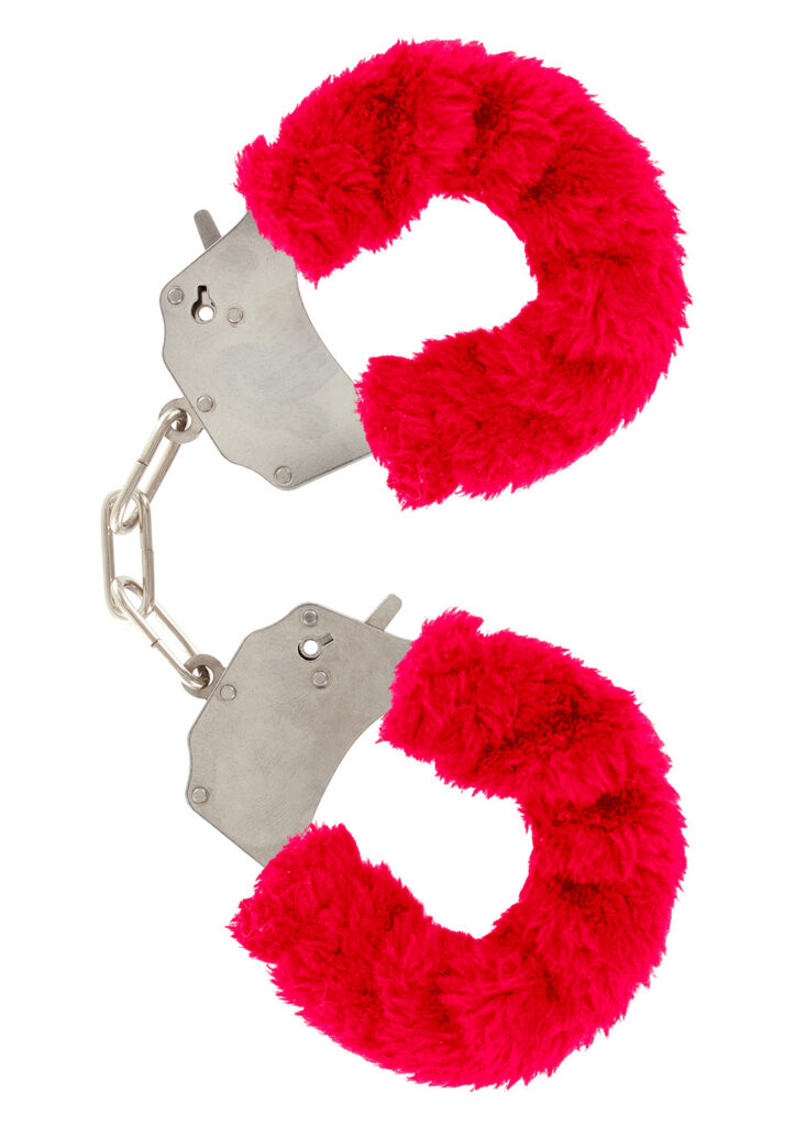 FURRY FUN CUFFS RED PLUSH-1