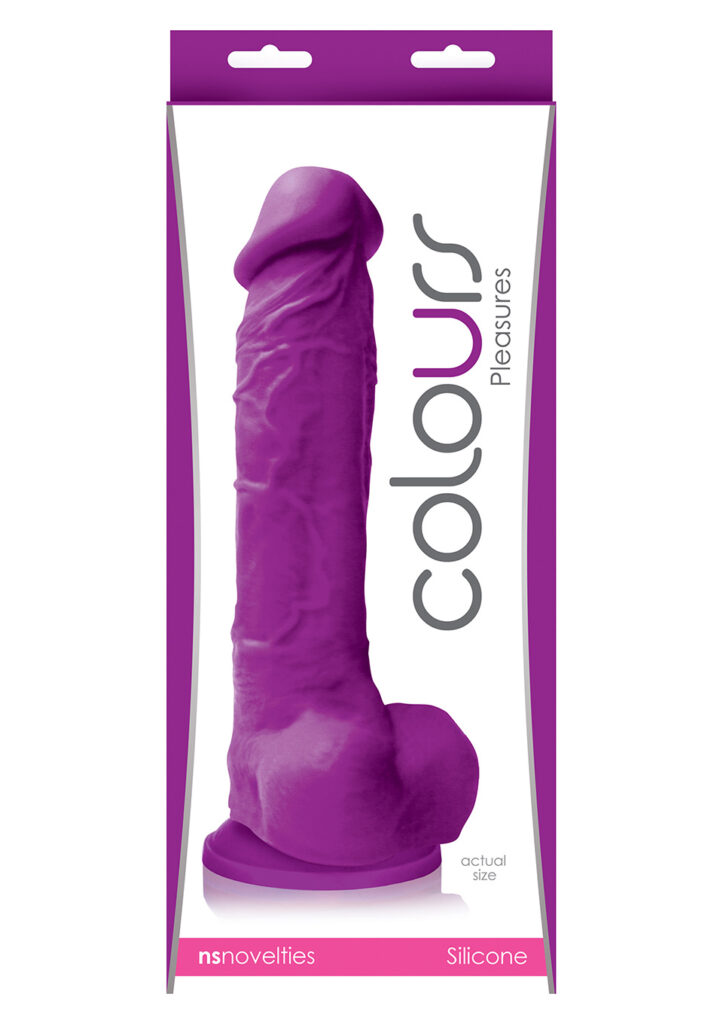 COLOURS PLEASURE DILDO 8INCH PURPLE-1