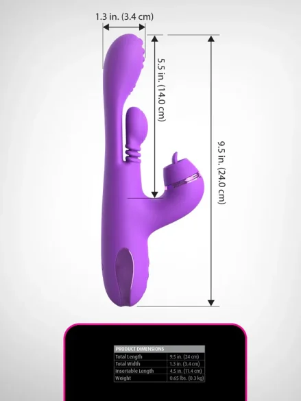 Pipedream Fantasy For Her Intimotion Pulse Pro - Rabbitvibrator med roterande tunga 0