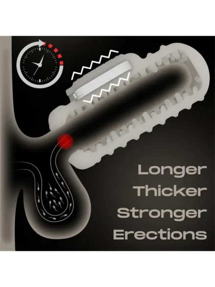 Knights Ring Vibrating Dual Purpose Sleeve-Wavy - Penisförlängare/Sleeve med vibrator 0