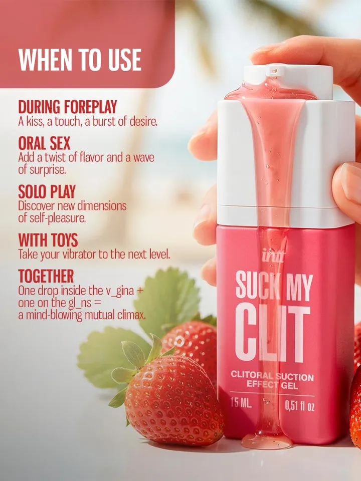 Intt Suck My Clit Gel Wild Strawberry 15ml - Lusthöjande gel 0