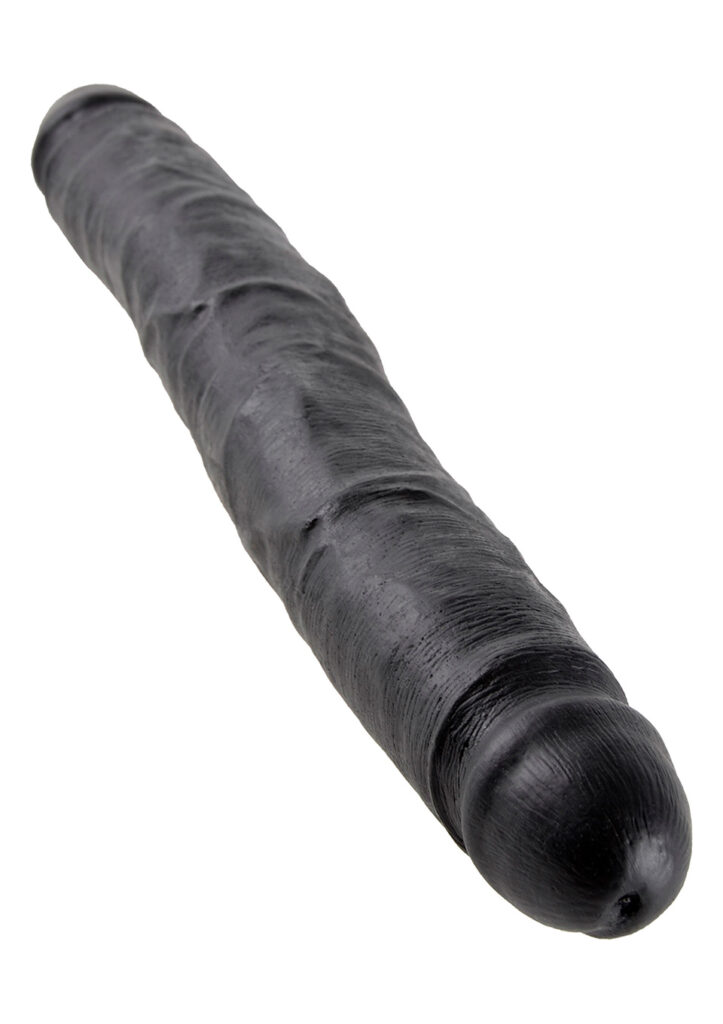 KING COCK 12 INCH SLIM DOUBLE BLACK - Dubbel dildo -3