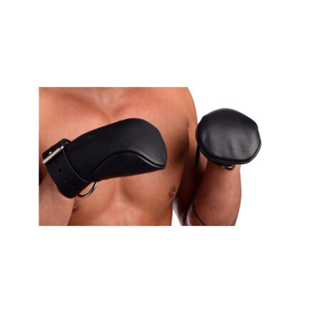 Strict Leather Deluxe Padded Fist Mitts - M/L / Black-2