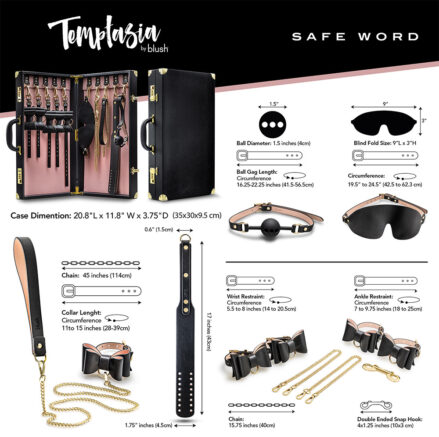Temptasia Safe Word Bondage Kit With Suitcase - Bondage paket 0