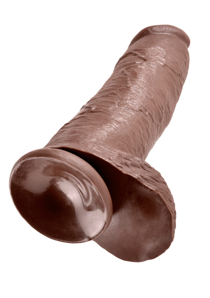 KING COCK 12 INCH W/ BALLS BROWN-4
