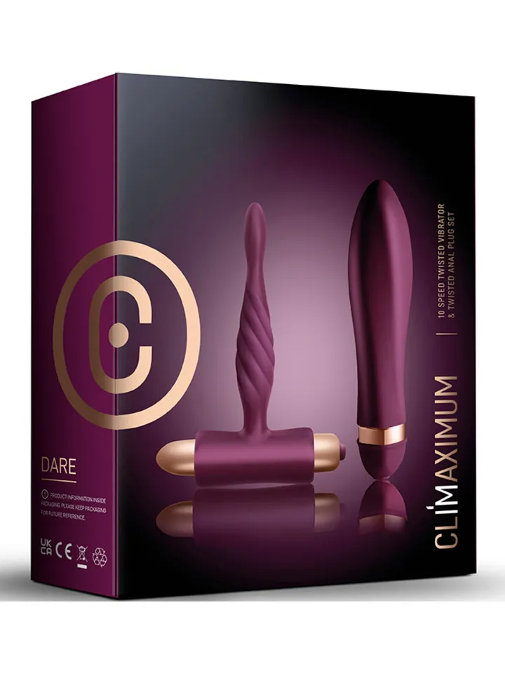 Dare Kit Twisted Vibrator + Anal Plug Beginner - Vibratorset 0