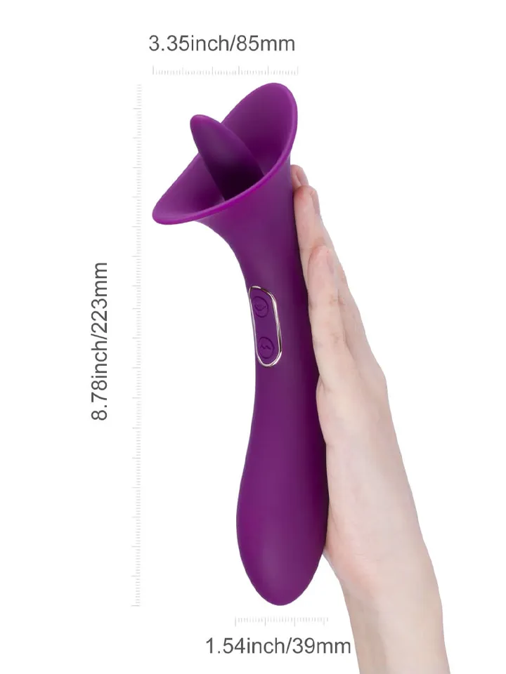 Adele Clit Licking Tongue Vibrator With G-spot Stimulator - Klitorisvibrator 0