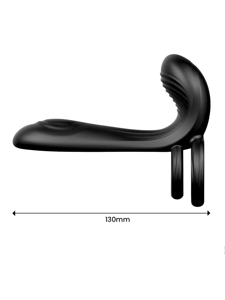 Synkox Girth Gainer Vibrating Double Cockring - Penisring med vibrator 0