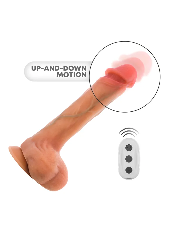 Bradley Vibrating Dildo With Heat Effect 21 cm - Dildo med vibrator 0
