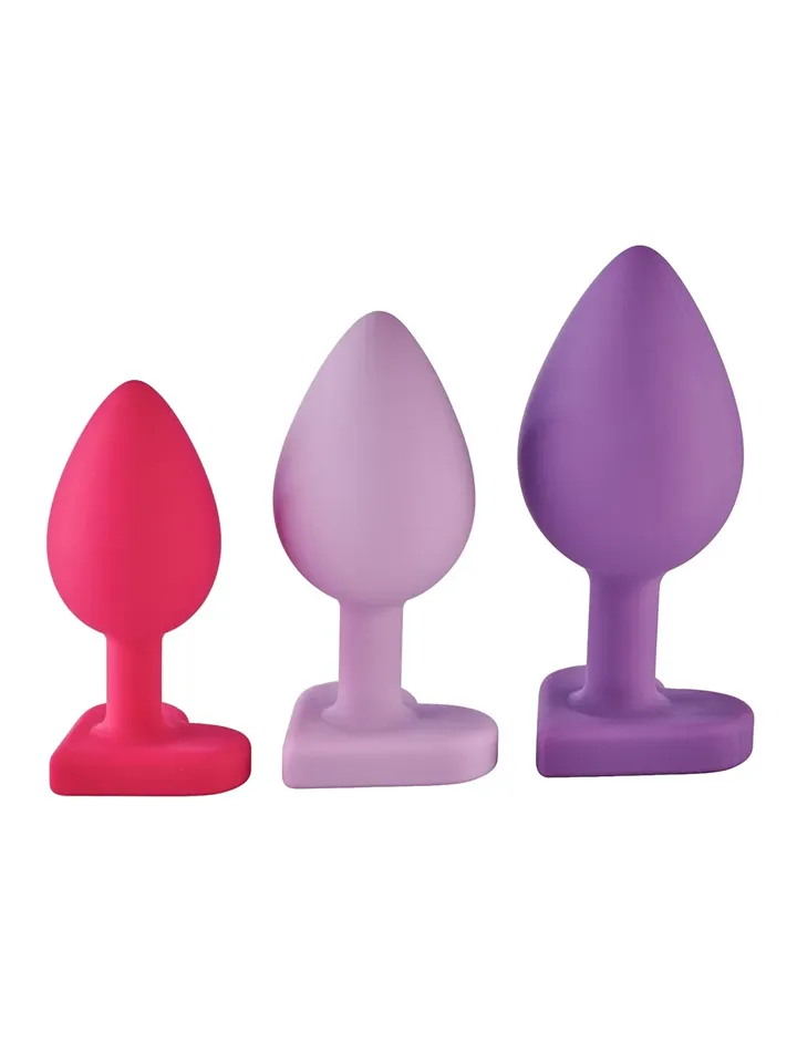 Triple Heart Anal Plug Set - Analpluggar paket 0