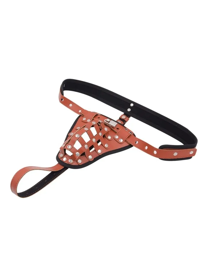 Cocklock Full Chastity Belt Brown - Kyskhetsbälte 0