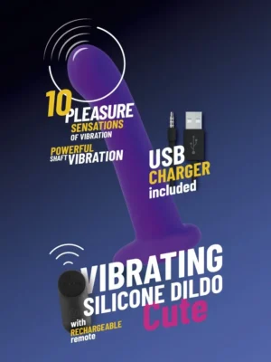 Vibrating Silicone Dildo With Remote 18 cm - Dildo med vibrator 0