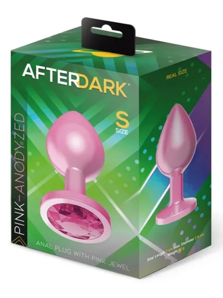 Anodyzed Anal Plug Pink With Jewel Small - Analplugg metall 0