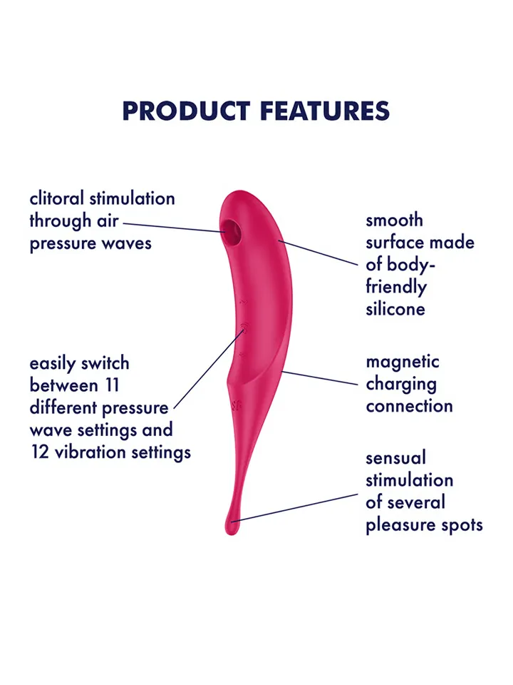 Satisfyer Twirling Pro Red - Lufttrycksvibrator 0
