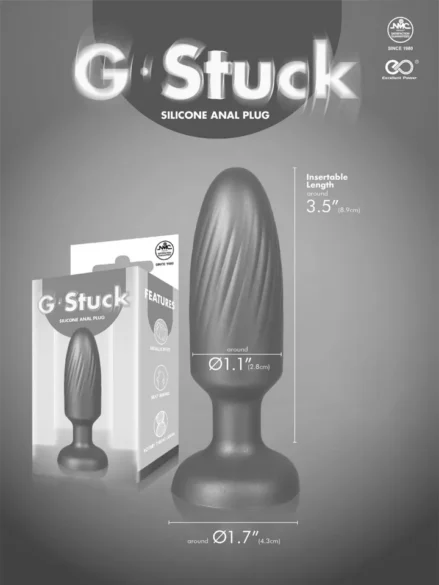 G-Stuck Silicone Butt Plug Blue - Analplugg 0