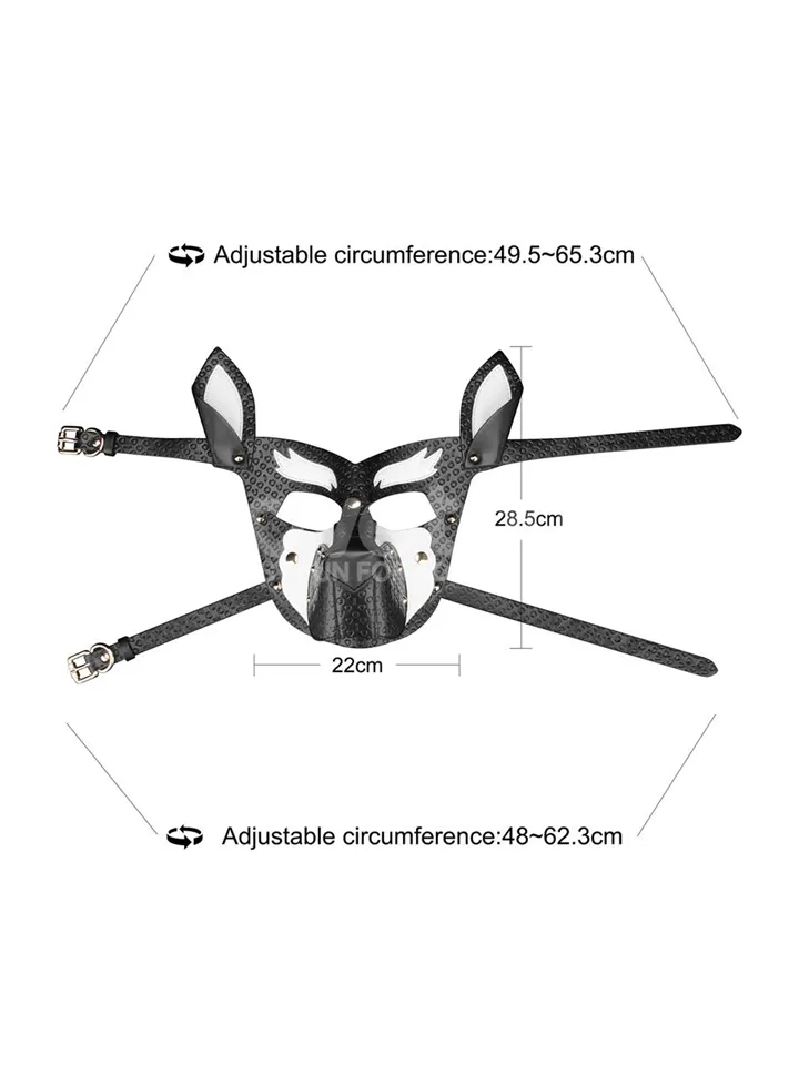 Rebellion Reign Howl Pup Mask White - BDSM mask 0