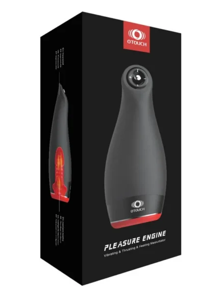 Warming, Thrusting & Vibrating Masturbator - Masturbator med vibration 0