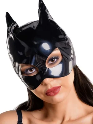 Ann Wetlook Cat Mask Black - BDSM mask 0