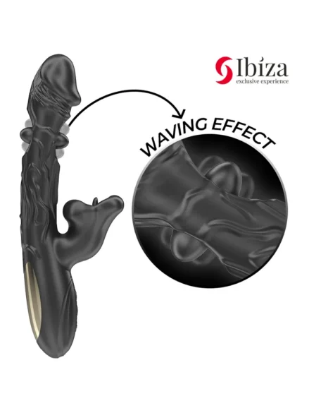 Vibrator & Clitoris Stimulator With Biting & Rotation - Rabbitvibrator med roterande tunga 0