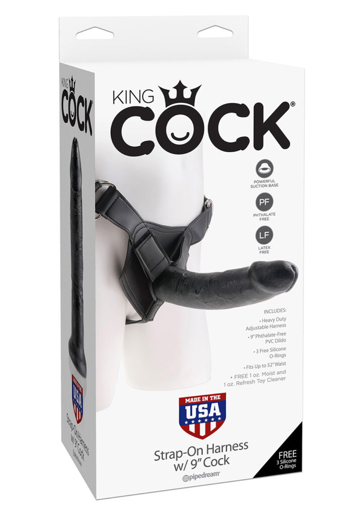 KING COCK STRAP-ON HARNESS W/9" COCK BL-3